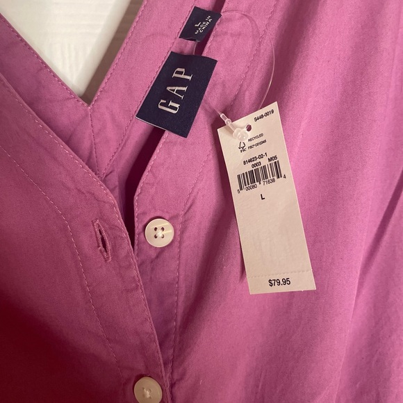 New GAP Tie-Waist Midi Dress in Purple Clover Size Large - Picture 11 of 12